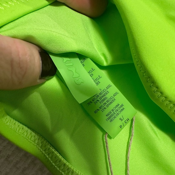 SKIMS Neon Green Bandeau Bikini Top - Picture 7 of 8